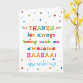 Vatertagskarte für Baabaa Karte (Gelbe Blume)