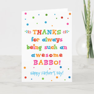 Vatertagskarte für Babbo Karte