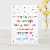 Vatertagskarte für Dzidziu Karte (Gelbe Blume)