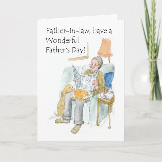 Vatertagskarte für einen Schwiegervater Karte (Vorderseite)