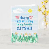 Vatertagskarte für Gjyshi Karte (Gelbe Blume)