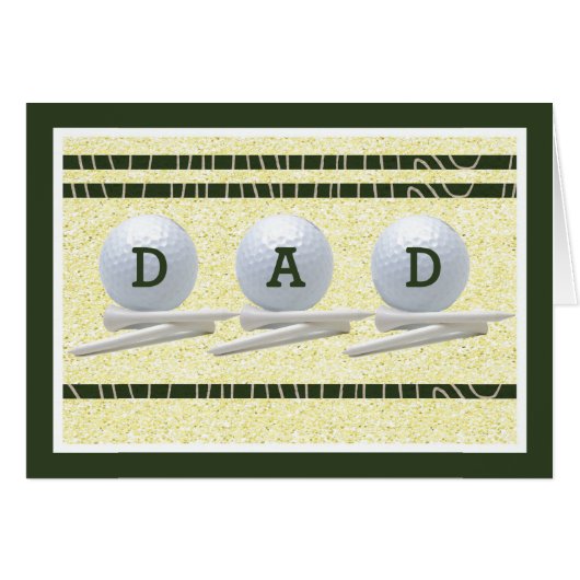 Vatertagskarte für Golfer (Vorderseite (Horizontal))