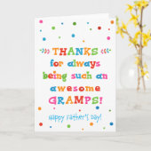 Vatertagskarte für Gramps Karte (Gelbe Blume)