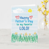 Vatertagskarte für Lolo Karte (Gelbe Blume)