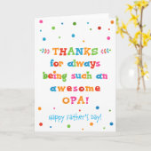 Vatertagskarte für Opa Karte (Gelbe Blume)