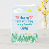 Vatertagskarte für Opa Karte (Gelbe Blume)