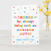 Vatertagskarte für Oupa Karte (Gelbe Blume)