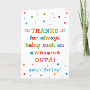 Vatertagskarte für Oupa Karte