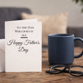Vatertagskarte für Papa Minimal Elegant Karte