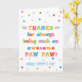 Vatertagskarte für Paw Paw Karte (Gelbe Blume)