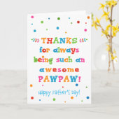 Vatertagskarte für Pawpaw Karte (Gelbe Blume)