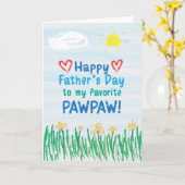 Vatertagskarte für Pawpaw Karte (Gelbe Blume)