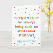 Vatertagskarte für PePaw Karte (Gelbe Blume)