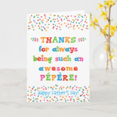 Vatertagskarte für Pépère Karte (Gelbe Blume)