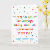 Vatertagskarte für Poppa Karte (Gelbe Blume)