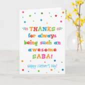 Vatertagskarte für Saba Karte (Gelbe Blume)