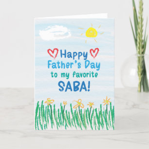 Vatertagskarte für Saba Karte