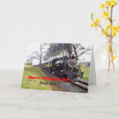 Vatertagskarte, für Sohn, Dampfzug Karte (Gelbe Blume)