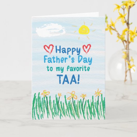 Vatertagskarte für Taa Karte (Gelbe Blume)