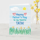 Vatertagskarte für Tata Karte (Gelbe Blume)