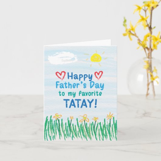 Vatertagskarte für Tatay Karte (Gelbe Blume)