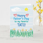 Vatertagskarte für Tati Karte (Gelbe Blume)