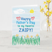 Vatertagskarte für Zaidy Karte (Gelbe Blume)