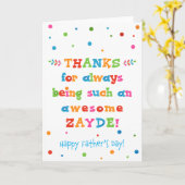 Vatertagskarte für Zayde Karte (Gelbe Blume)