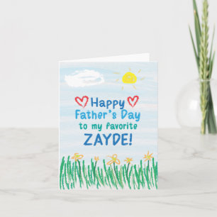 Vatertagskarte für Zayde Karte