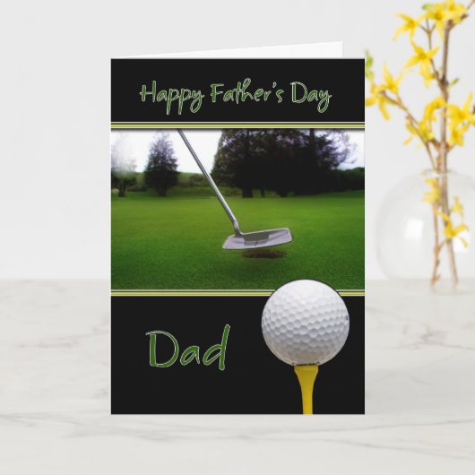 Vatertagskarte - Golf Karte (Gelbe Blume)