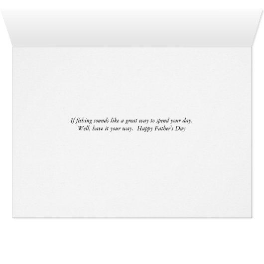 Vatertagskarte, Gone Fishing (Innenansicht Horizontal (Unten))