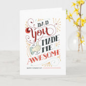 Vatertagskarte - Handschrift Karte (Gelbe Blume)