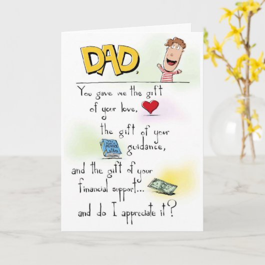 Vatertagskarte Karte (Gelbe Blume)