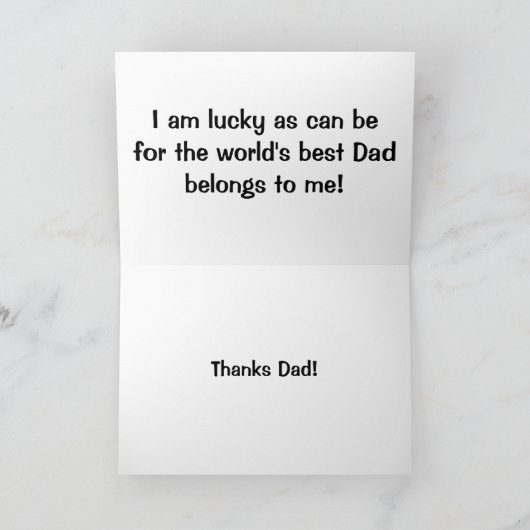 Vatertagskarte Karte (Innenseite)