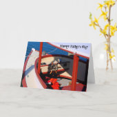 Vatertagskarte mit altes Holzboot Karte (Gelbe Blume)