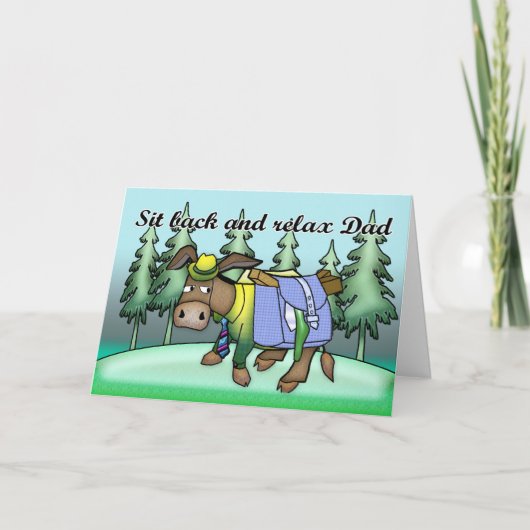 Vatertagskarte mit Donkey Karte (Vorderseite)