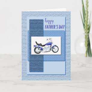 Vatertagskarte mit einem Motorrad Karte