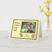 Vatertagskarte mit Eule Karte (Gelbe Blume)