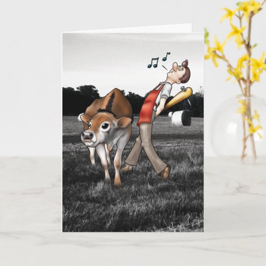 Vatertagskarte mit FLEISCH! Karte (Gelbe Blume)