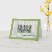 Vatertagskarte mit Friedlichem Wald Karte (Gelbe Blume)