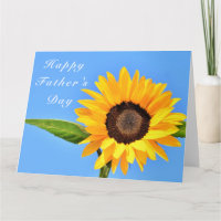 Vatertagskarte mit gelber Sonnenblume