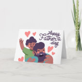 Vatertagskarte mit handgeschriebenem White Script  Karte (Vorderseite)