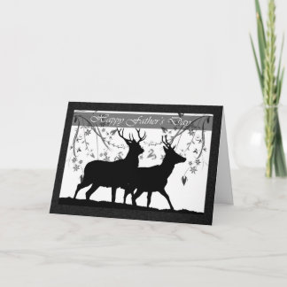 Vatertagskarte, mit Hirsche-Silhouette Karte
