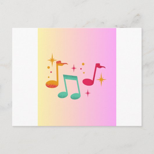 Vatertagskarte mit Musik Feiertagspostkarte (Vorderseite)