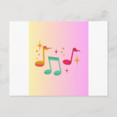 Vatertagskarte mit Musik Feiertagspostkarte (Vorderseite)