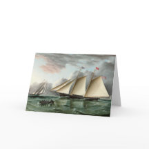 Vatertagskarte mit Schooner