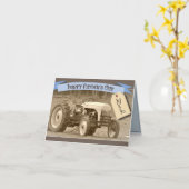 Vatertagskarte mit Traktor Karte (Gelbe Blume)