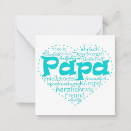 Vatertagskarte Papa hellblau Mitteilungskarte