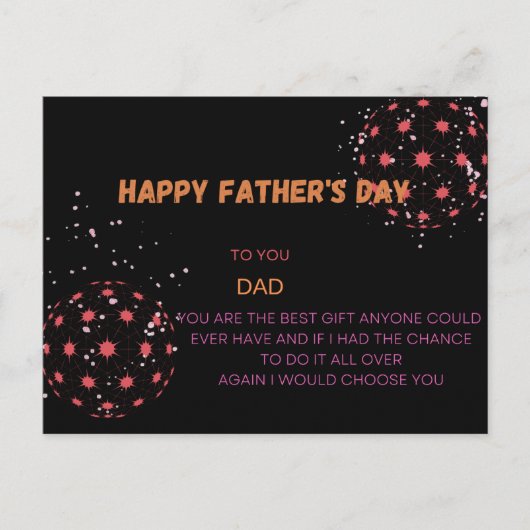 Vatertagskarte Postkarte (Vorderseite)