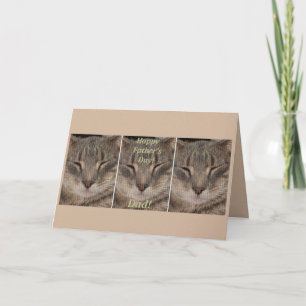 Vatertagskarte (schlafende Katze) Karte